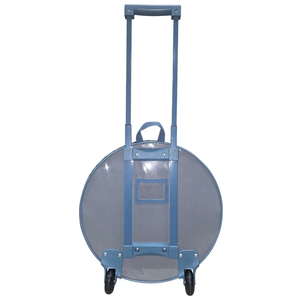 Disney Store Star Wars Death Star Rolling Luggage‎ Suitcase Blue Faux Leather
